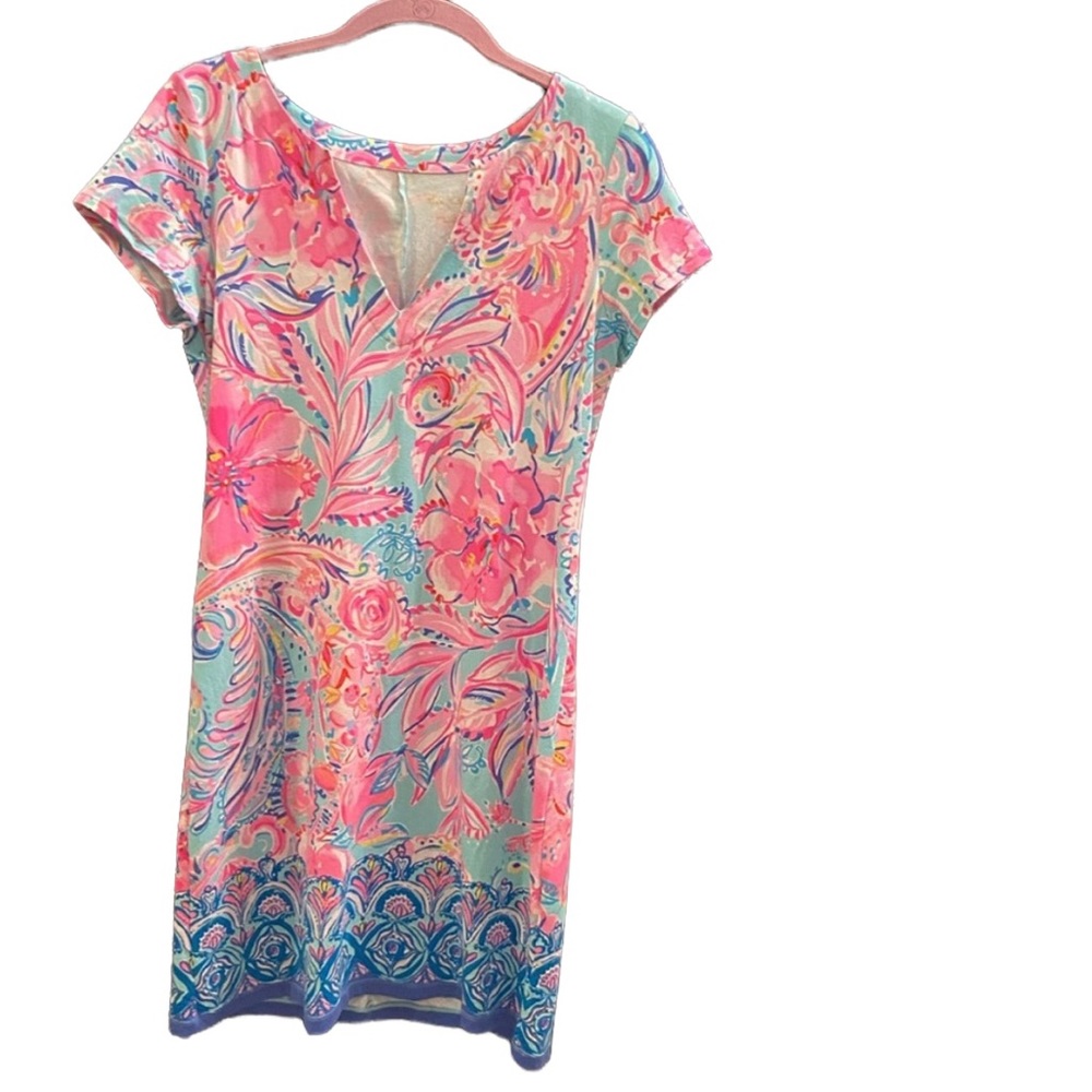 Lilly Pulitzer Sophieletta Isla De Coco Floral V-Neck Dress Size Small